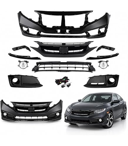 Honda Civic 外装パーツセット Amazon.com: For Honda Civic 2019 2020 2021 Bumper Cover | Front